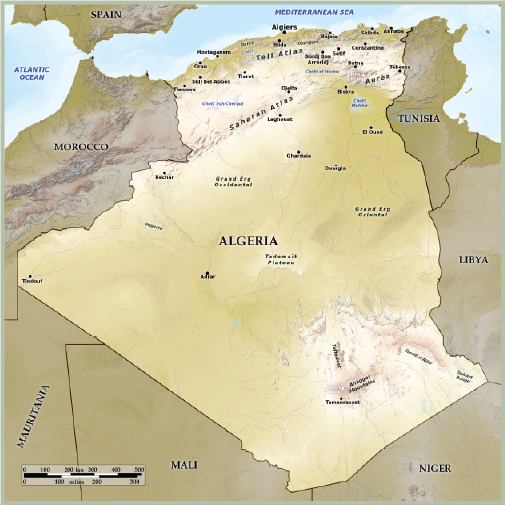 Map of Algeria