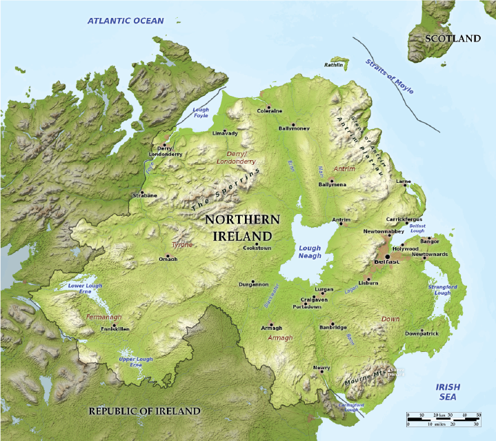 Map of Northern Ireland