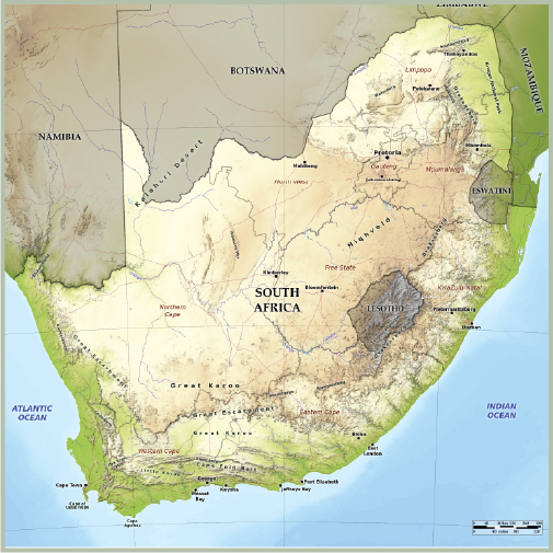 Map of South Africa